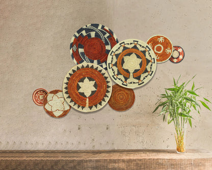Boho Wall Basket Set of 8