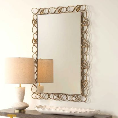 Antique Brass Mirror