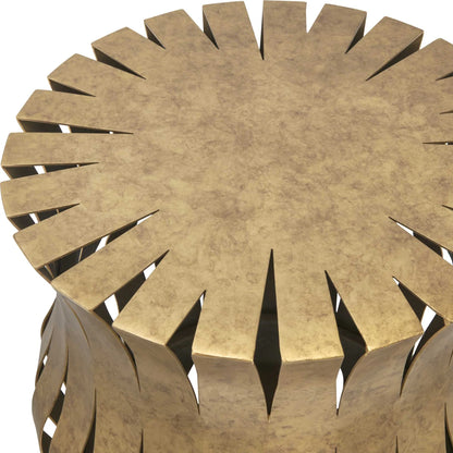 Aged Gold Accent Table