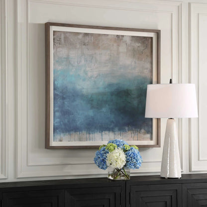 Teal Abstract Framed Print