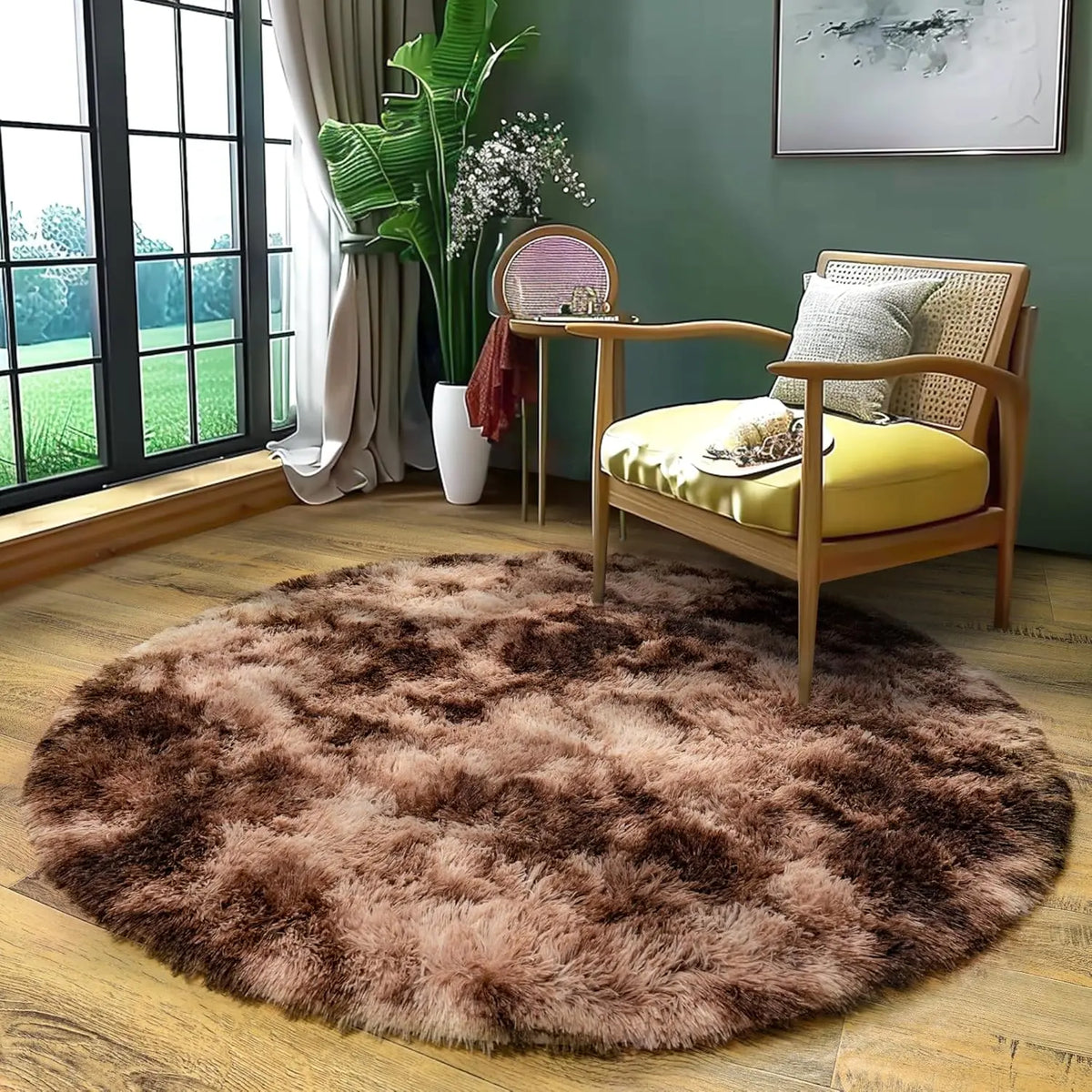 Imperial Homeware Modern Tie Dye Shaggy Rug - Soft, Anti-Skid, and Fluffy for Comfort in Your Living Room or Bedroom