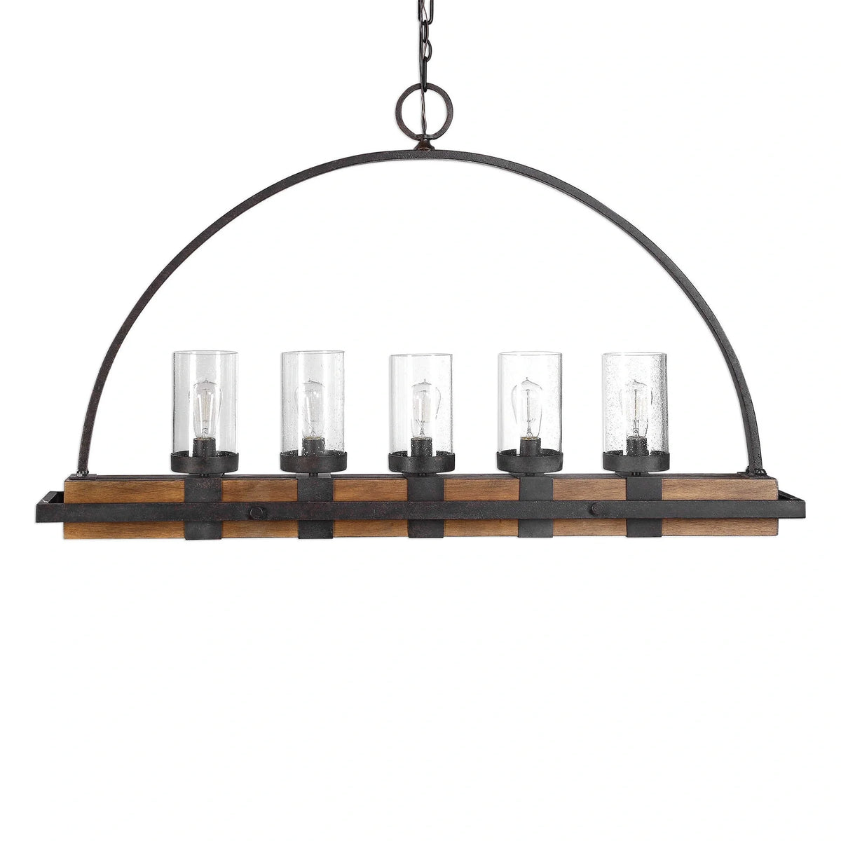 5-Light Rustic Linear Chandelier