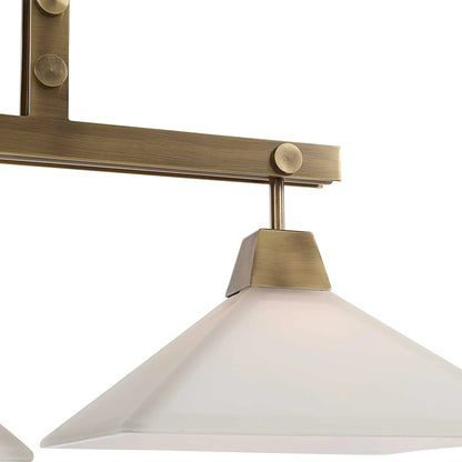 Industrial 3 Light Linear Chandelier