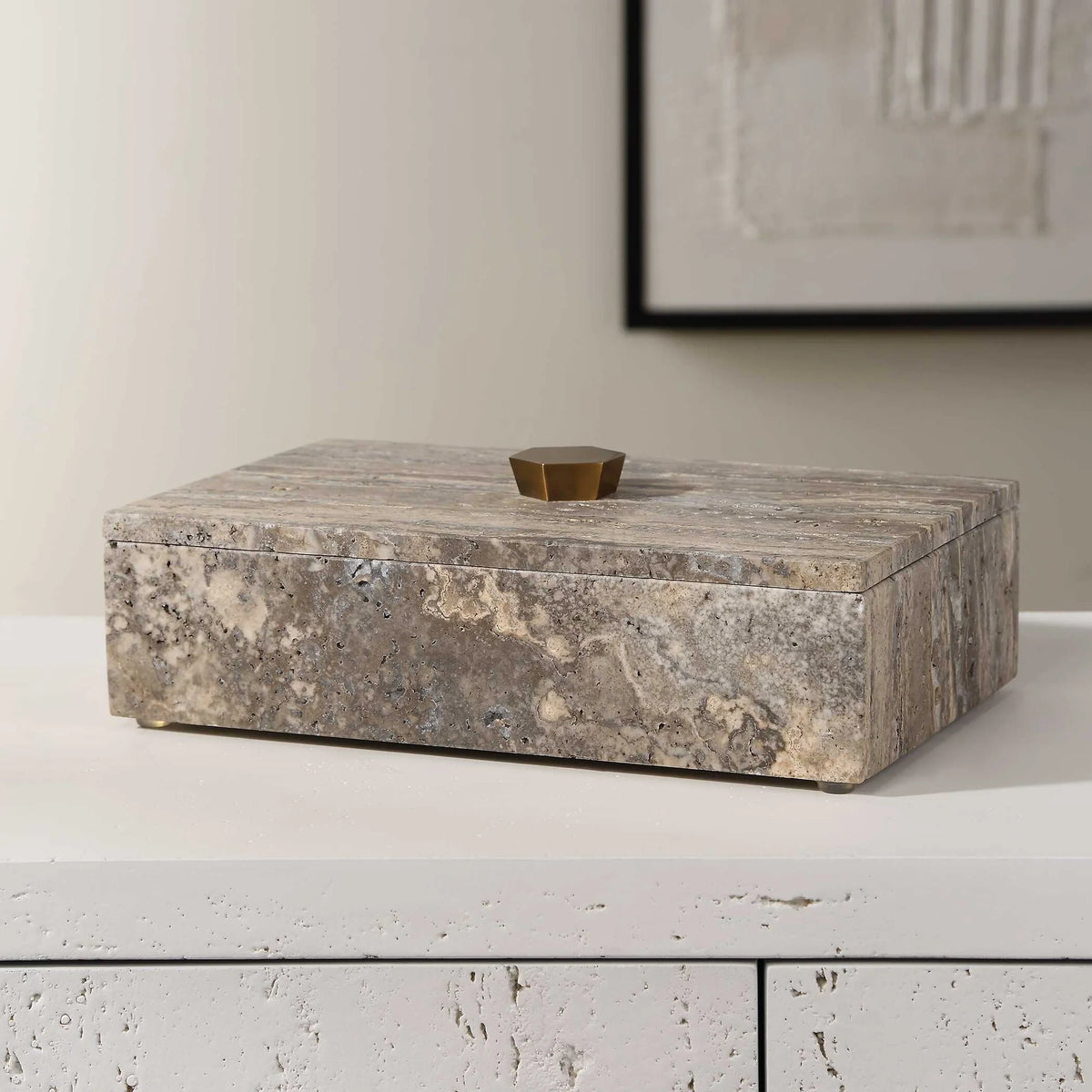 Travertine Stone Box