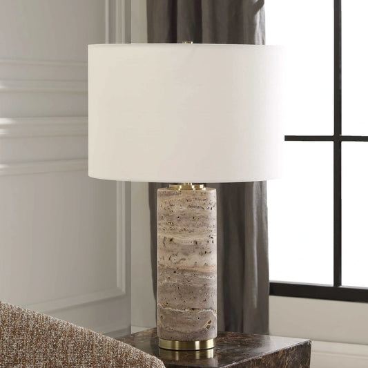 Travertine Table Lamp