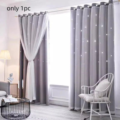Double Layer Blackout Curtains | Thermal Insulated, Pink | Wide Size Range, Set of 2