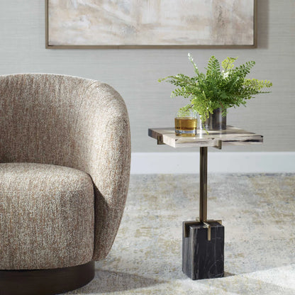Petrified Wood Accent Table