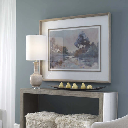 Lake Watercolor Framed Print