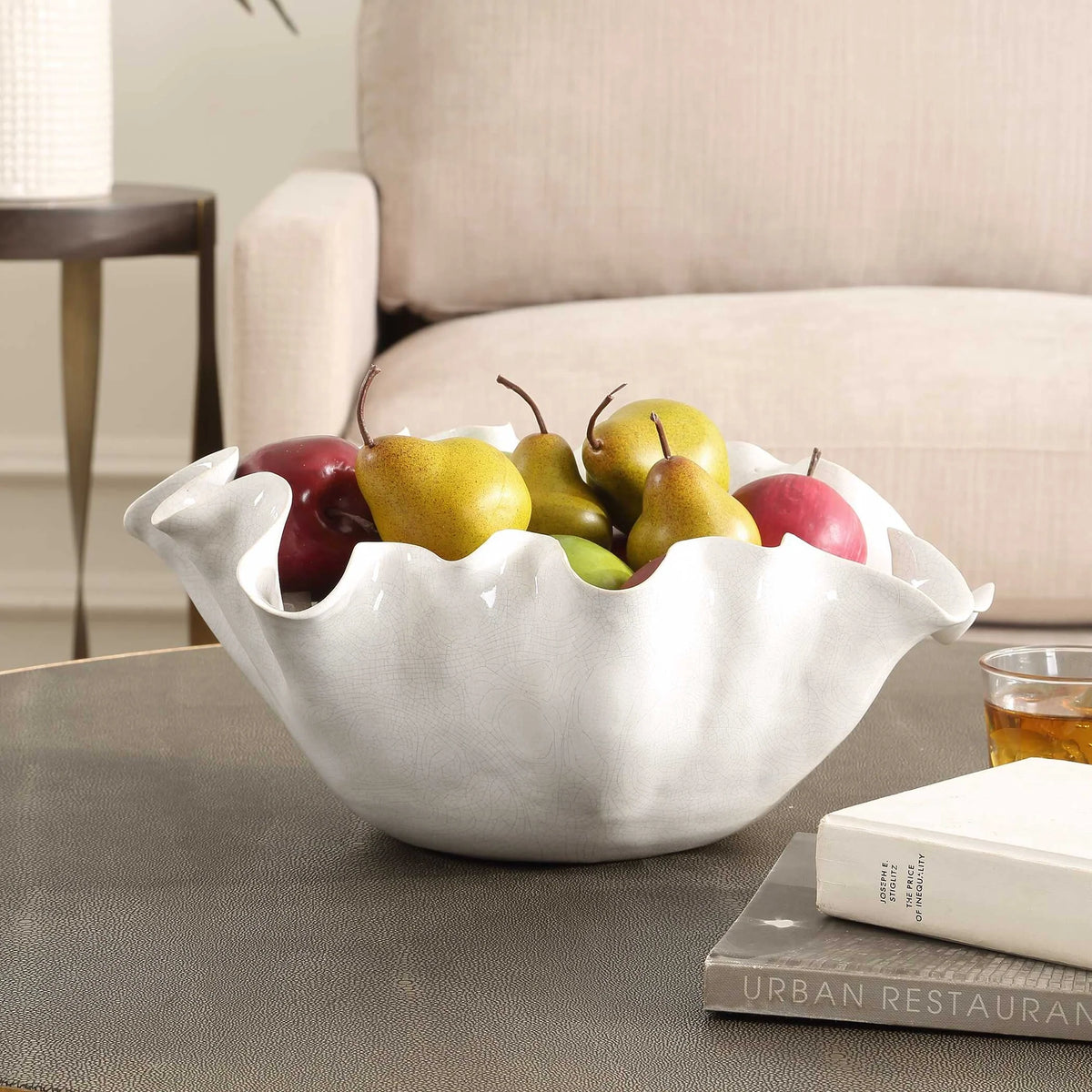 Ruffled Ceramic Bowl