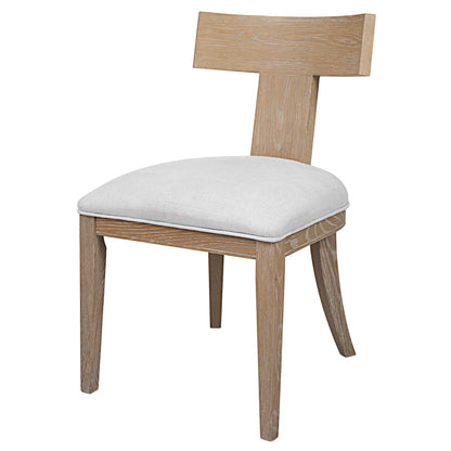 Oak Armless Accent Chair