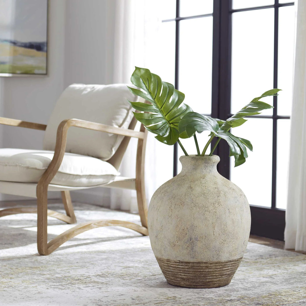 Oversized Rustic Concrete Vase