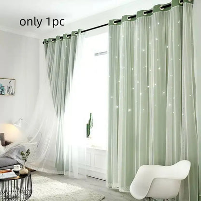 Double Layer Blackout Curtains | Thermal Insulated, Pink | Wide Size Range, Set of 2