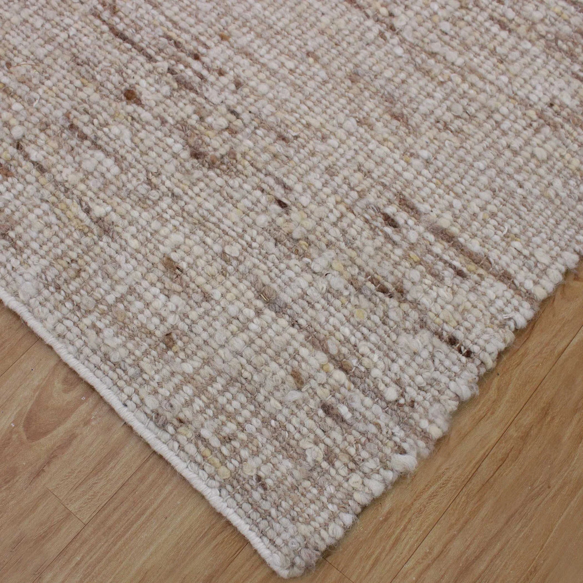 Ivory Hand-Knotted Wool Rug
