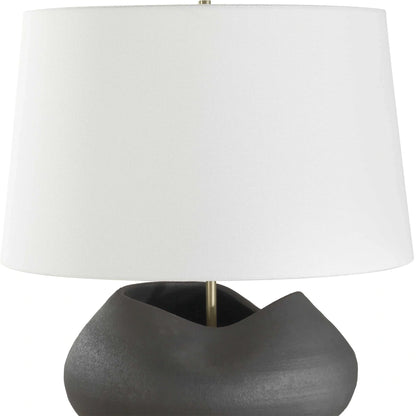 Aged Black Porcelain Table Lamp