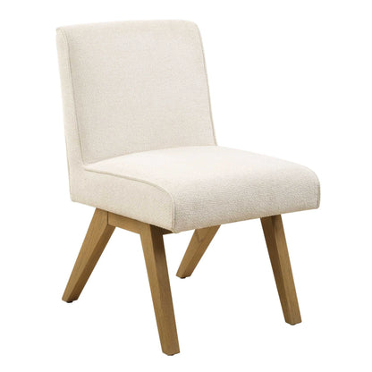 White Armless Dining Chair