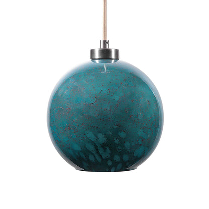 Aqua Stone Glass Mini Pendant