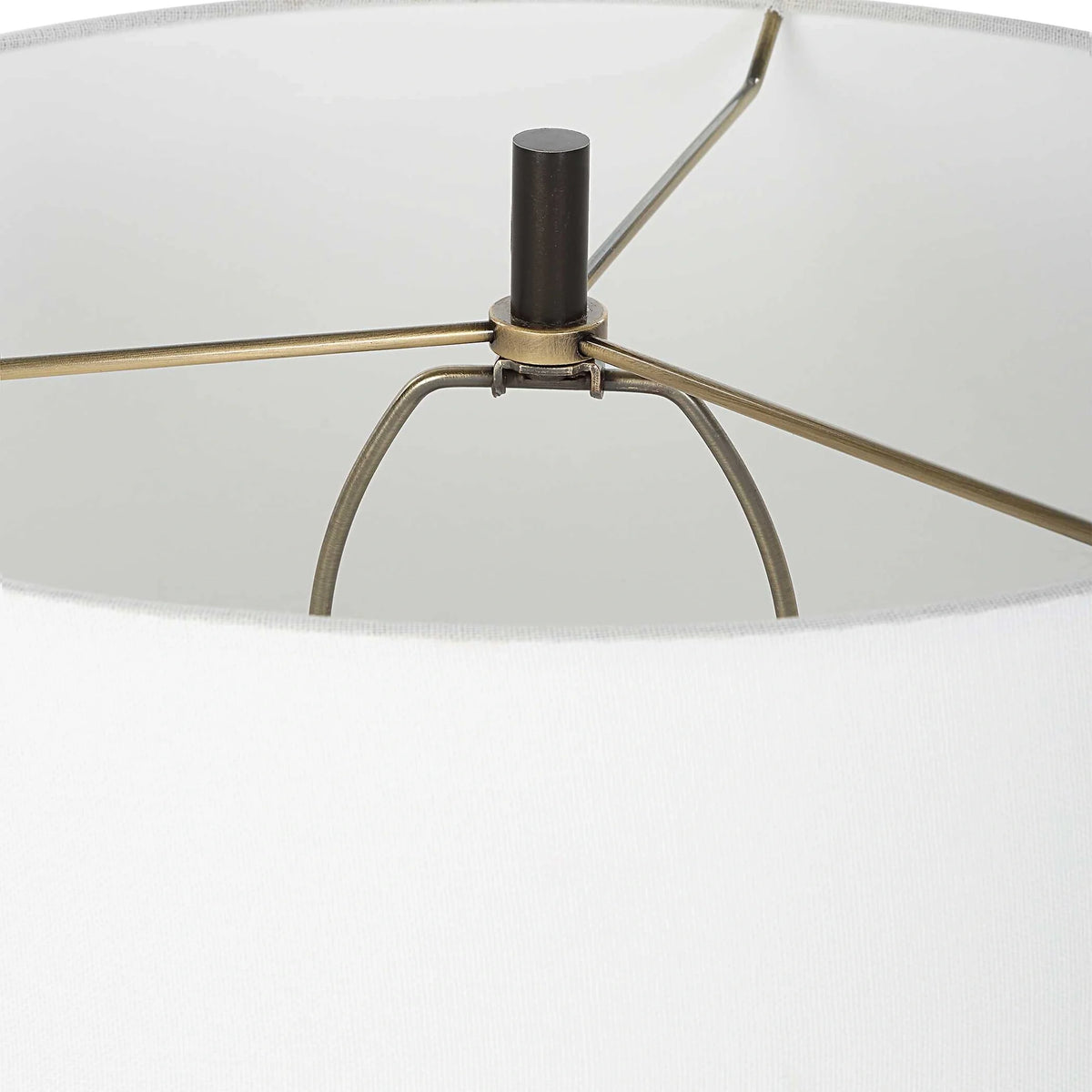 Crackled White Ceramic Table Lamp