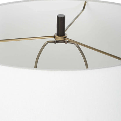 Crackled White Ceramic Table Lamp