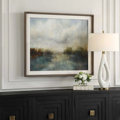 Framed Abstract Lake Print