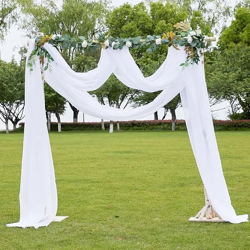 Nicetown 216-Inch Extra Long Sheer Voile Window Scarves - Set of 2 Soft Curtains for Home Decor and Event Styling
