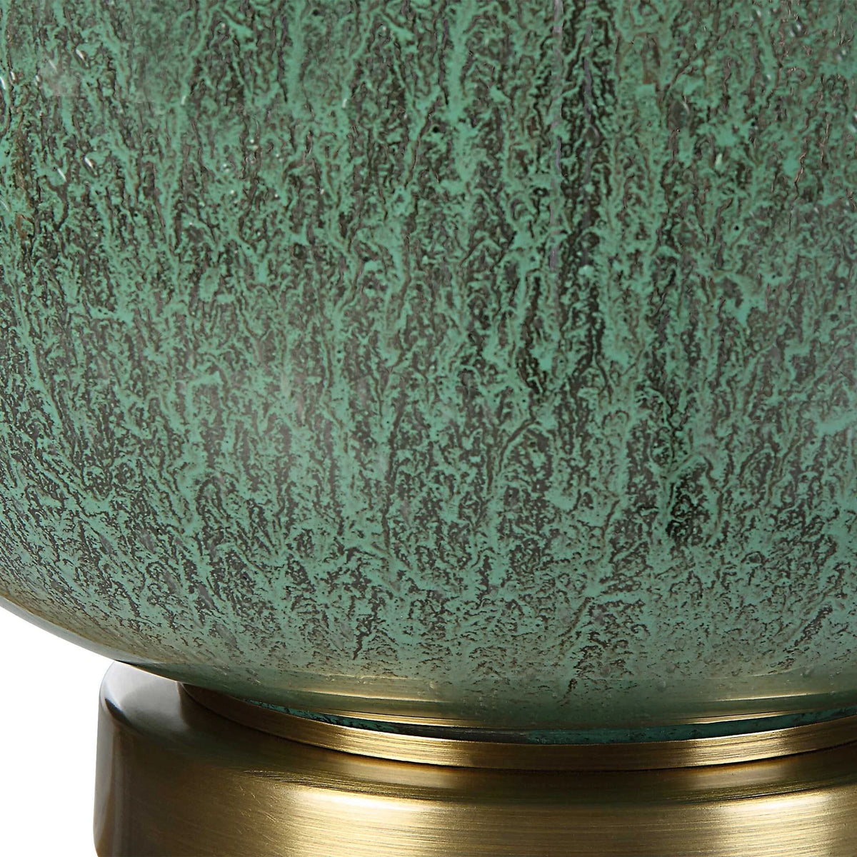 Aged Green Table Lamp