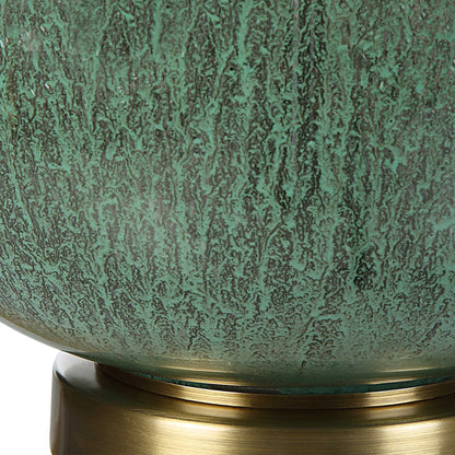 Aged Green Table Lamp