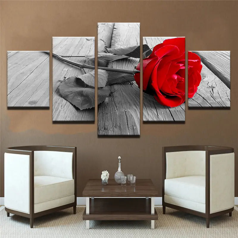 5 Piece Framed Canvas Art