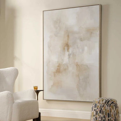 Hand Painted Neutral Canvas Art