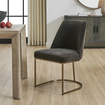 Curved Steel Dining Chair