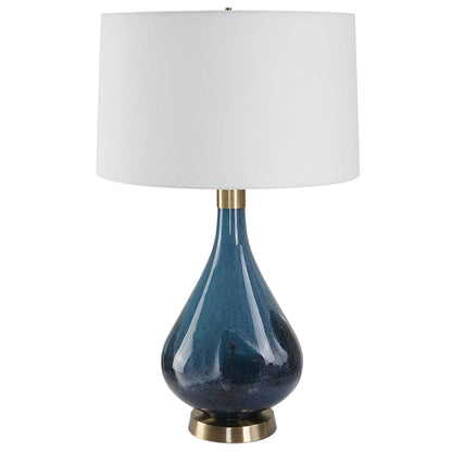 Sapphire Art Glass Table Lamp