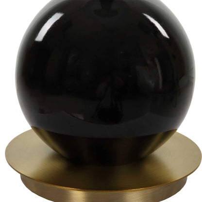 Polished Black Table Lamp
