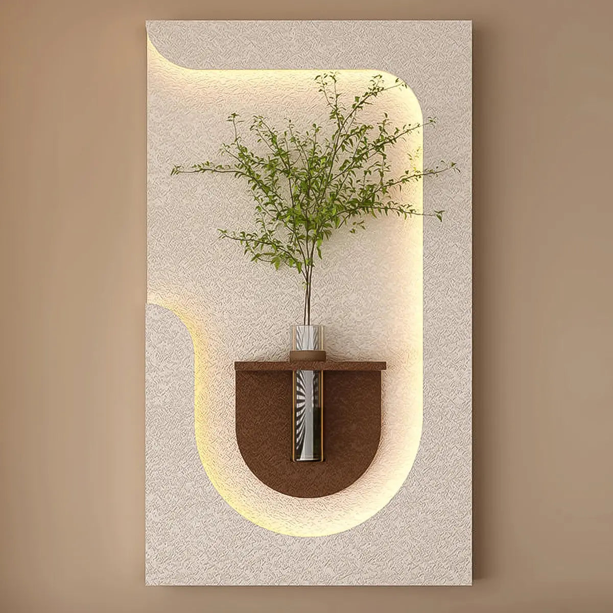 Modern Wall Art Featuring Remote-Controlled LED Lighting