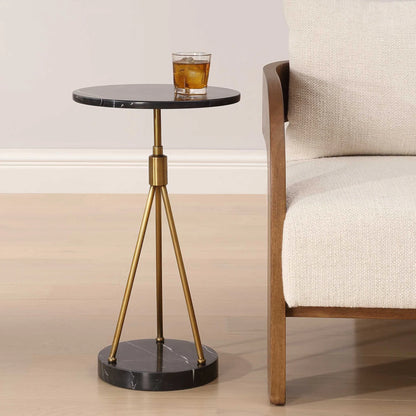 Black Marble Accent Table