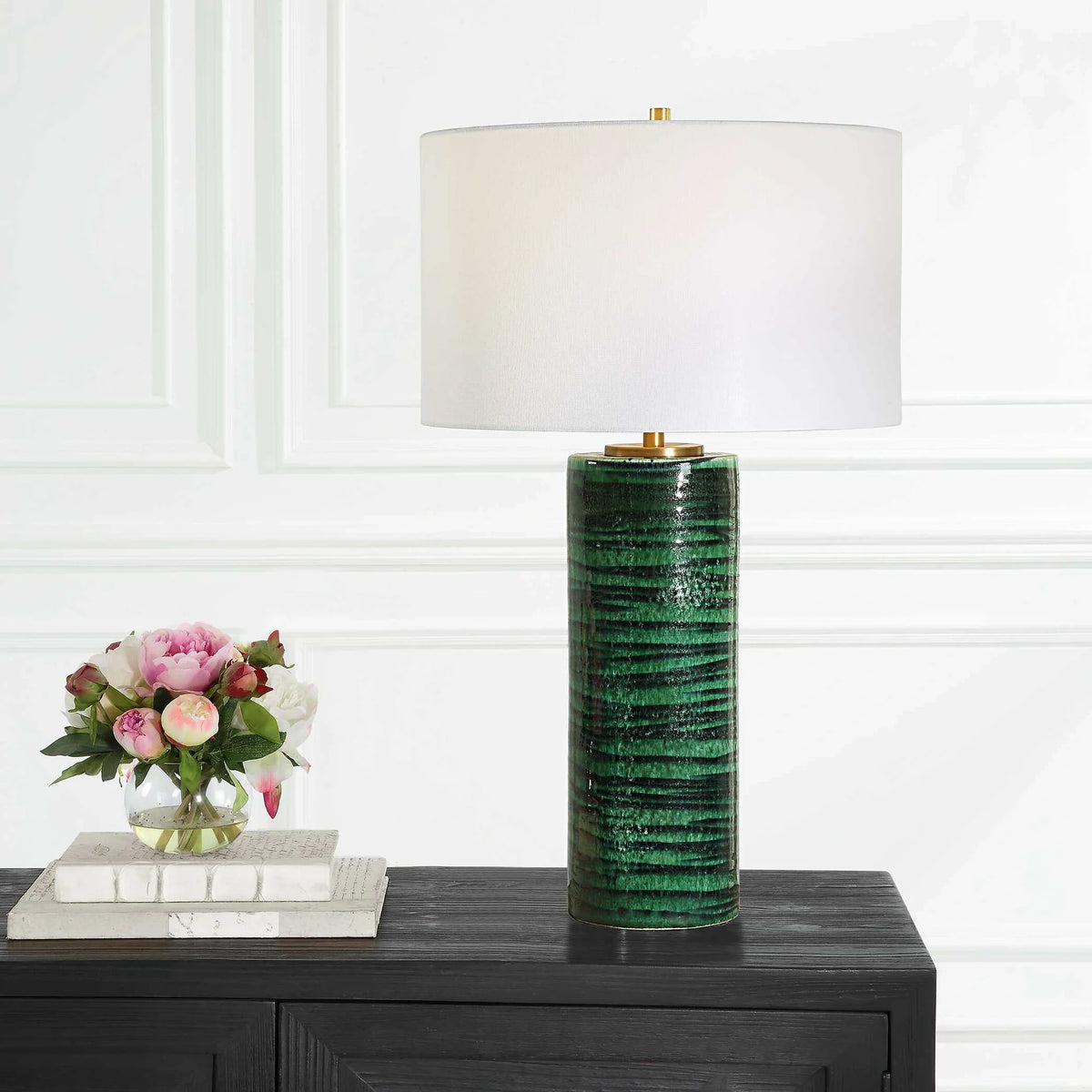 Emerald Green Ceramic Table Lamp