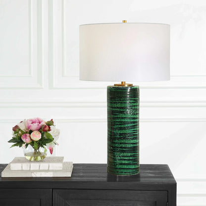 Emerald Green Ceramic Table Lamp