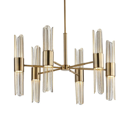 12 Light Brass Chandelier