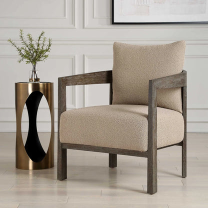 Sand Fabric Accent Chair
