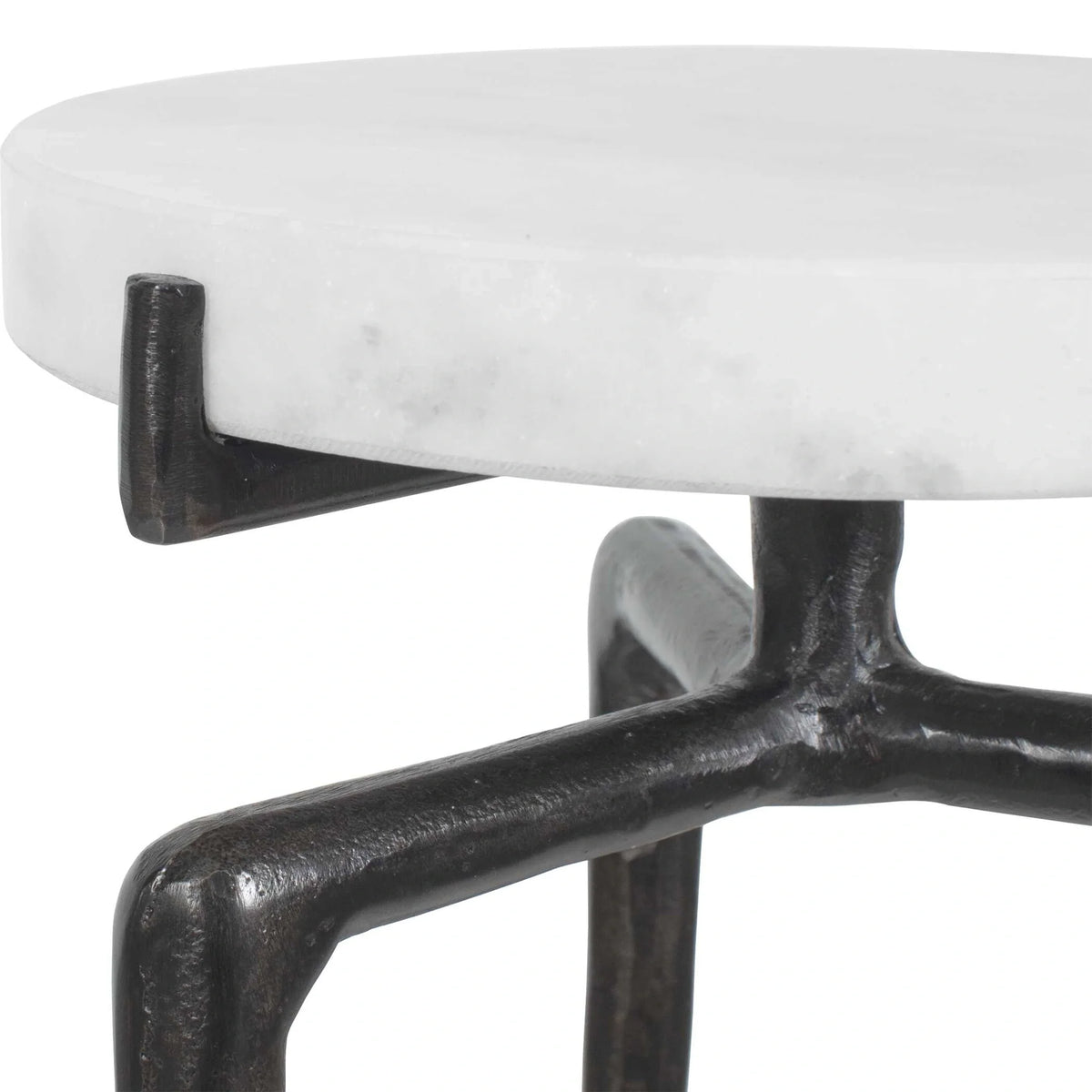 White Marble Slab Drink Table