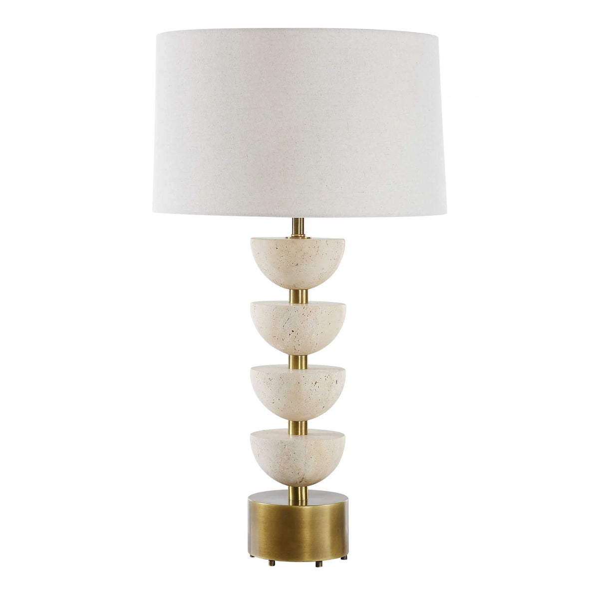 Travertine Sphere Table Lamp