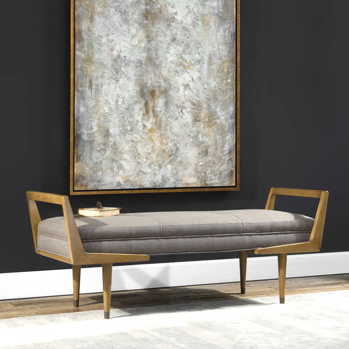 Gray Modern Bench