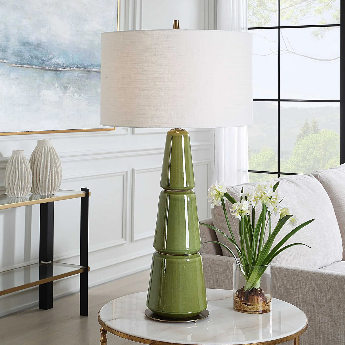 Moss Green Table Lamp