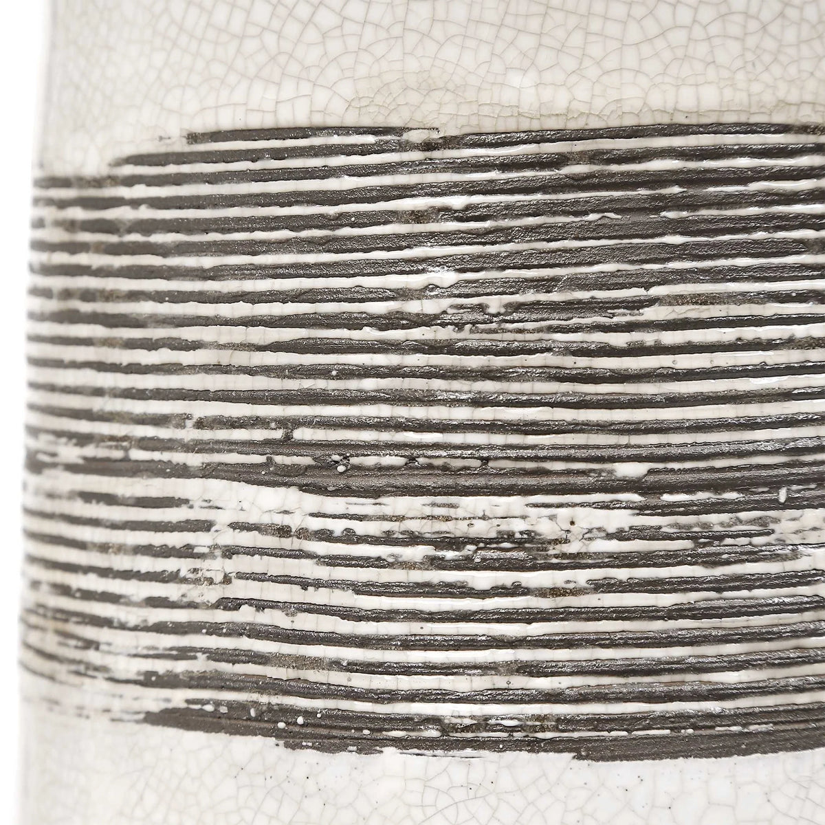White Crackle Table Lamp