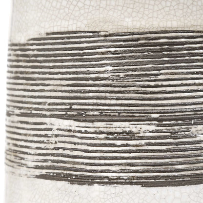 White Crackle Table Lamp