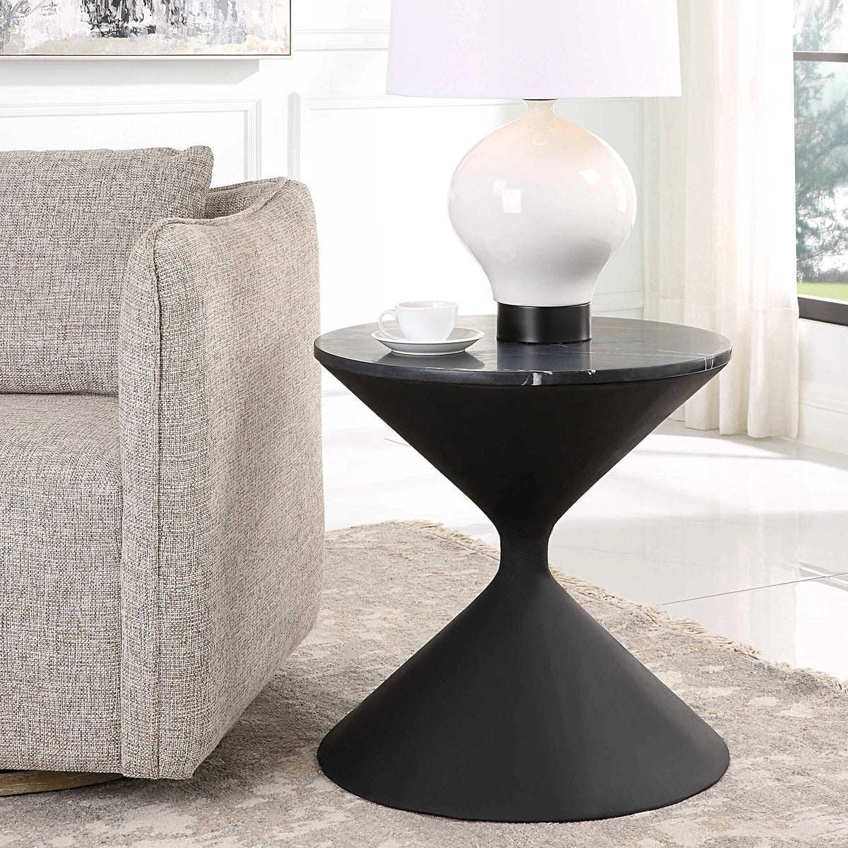 Hourglass Shaped Side Table