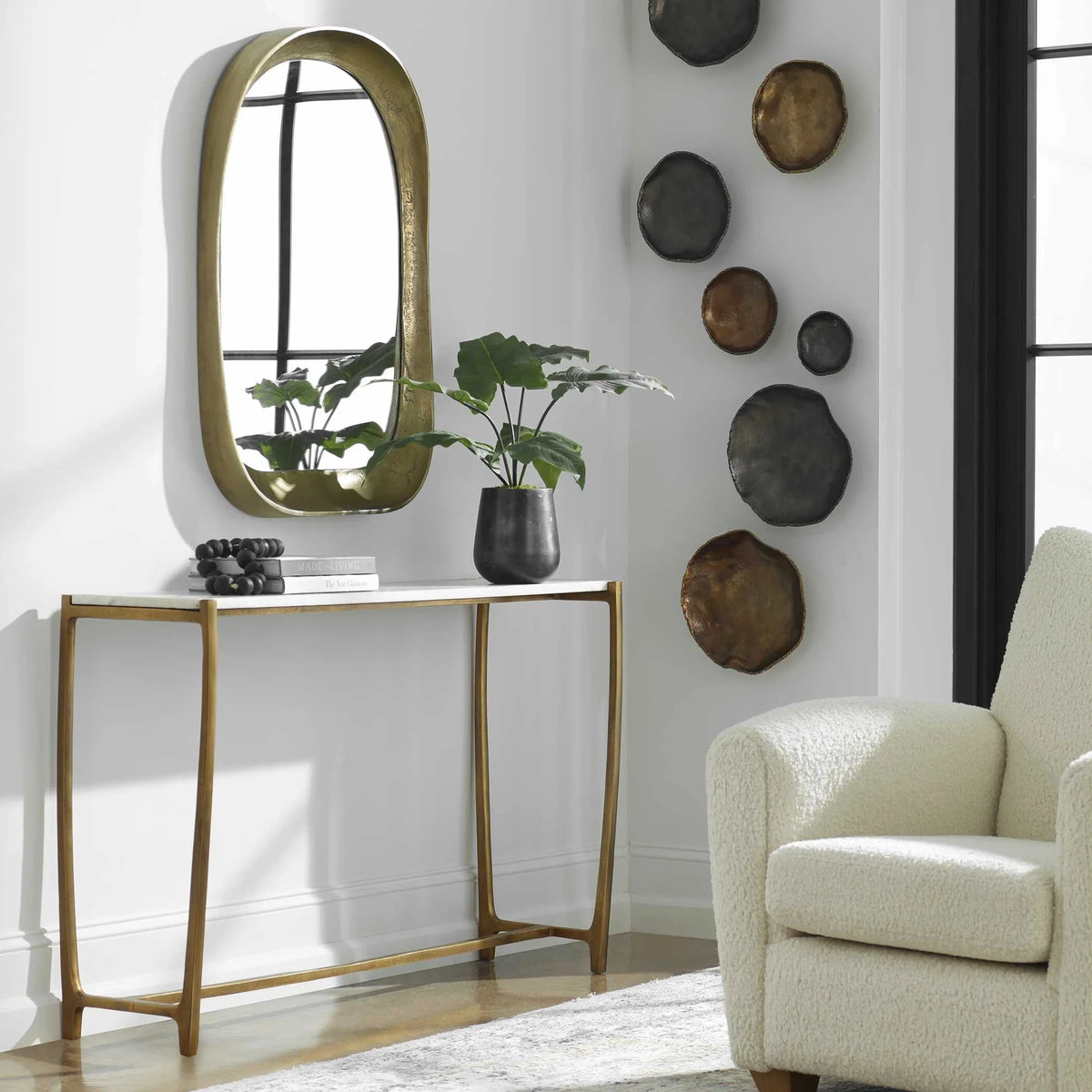 White Marble Console Table