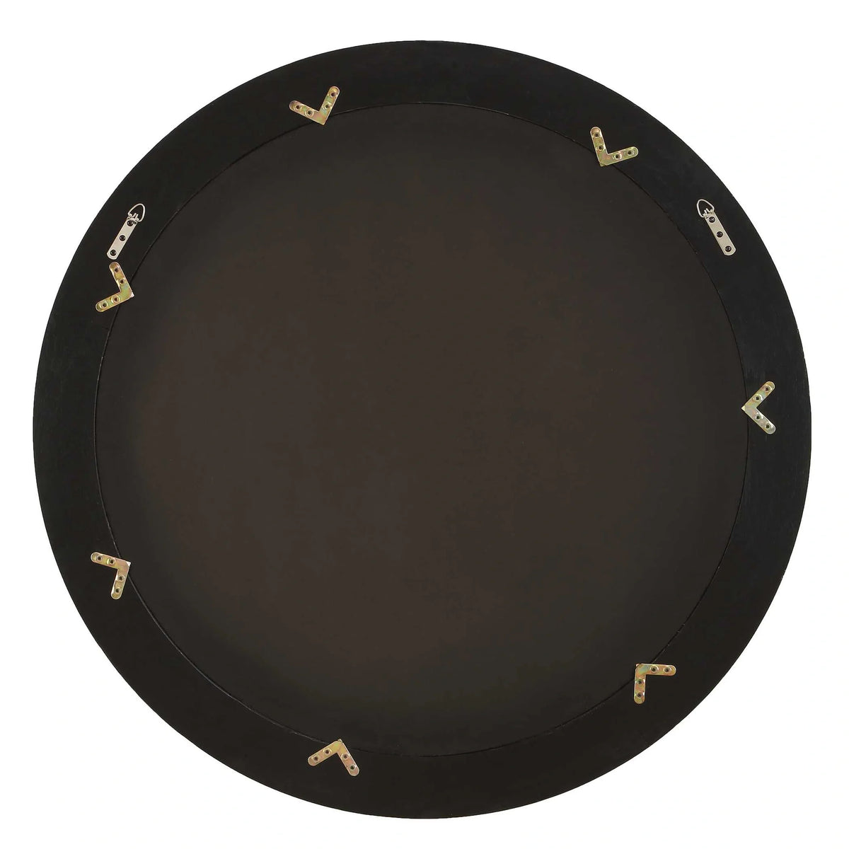 Round Wood & Iron Mirror