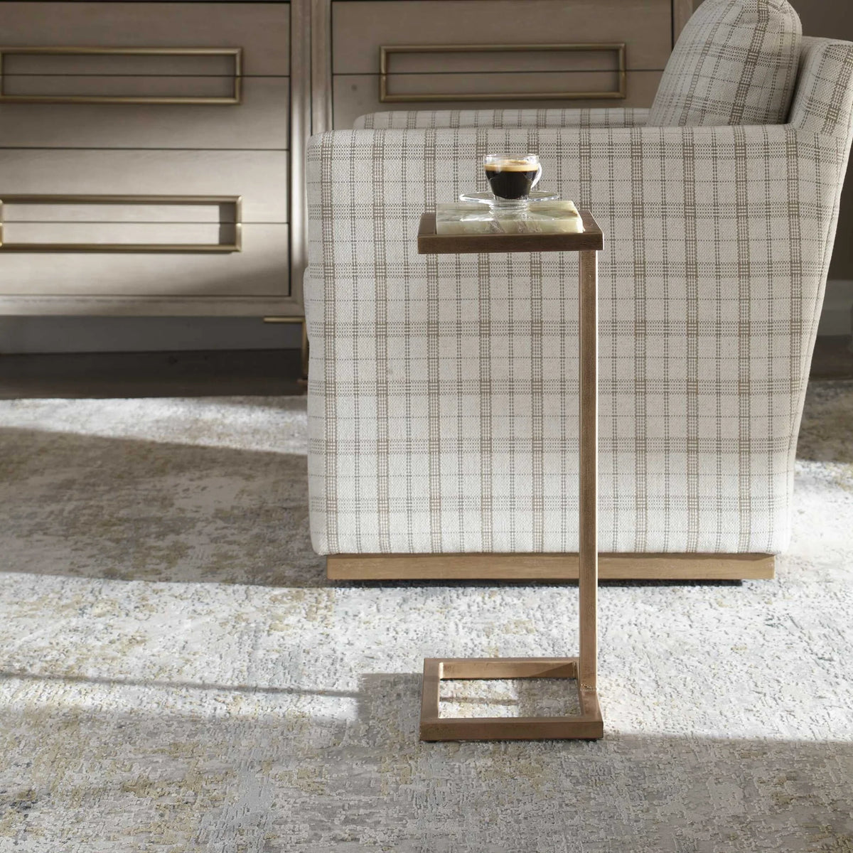 Jade Marble Drink Table