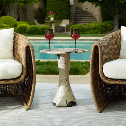 Indoor-Outdoor Stone Side Table