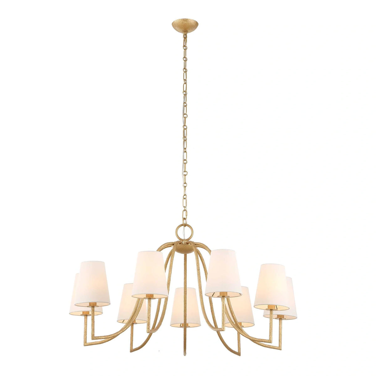 9-Light Gold Chandelier