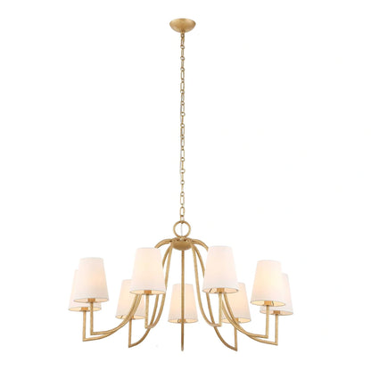 9-Light Gold Chandelier